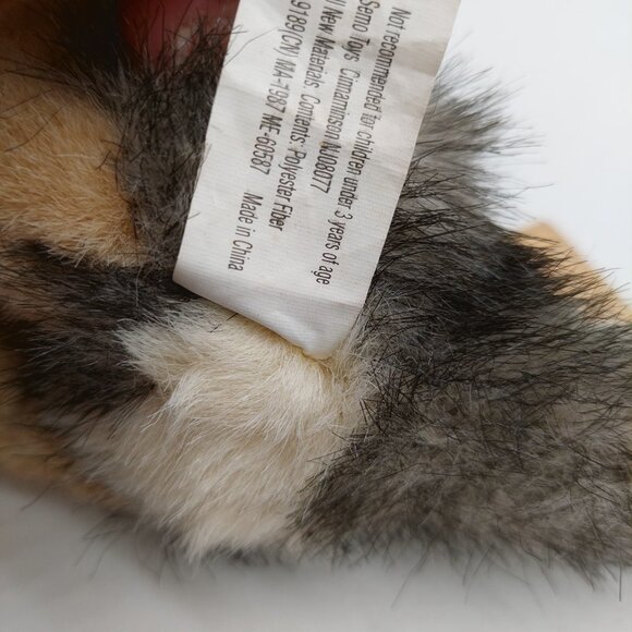 Defender Wildlife Wolf Realistic Plush Gray Brown Stuffed Kids Planet 5" - Picture 8 of 8